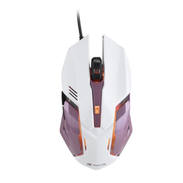 NGS Ratón Gaming 7 colores led 2400 dpi rosa