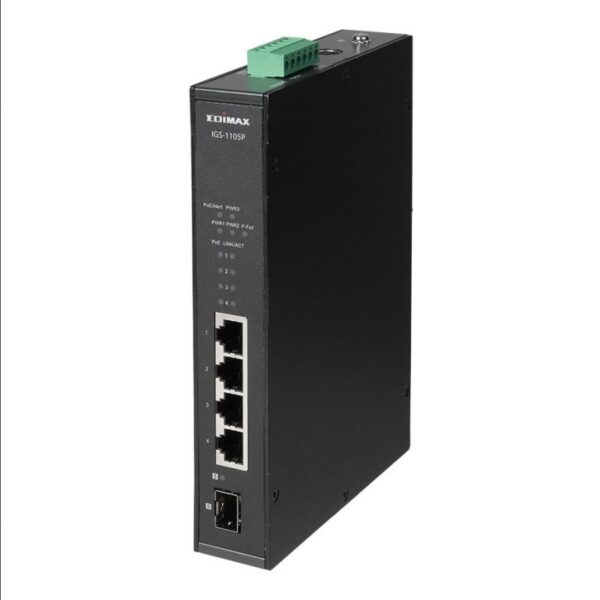 Edimax IGS-1005P Indus Din-Rail Switch 4xGbE PoE+